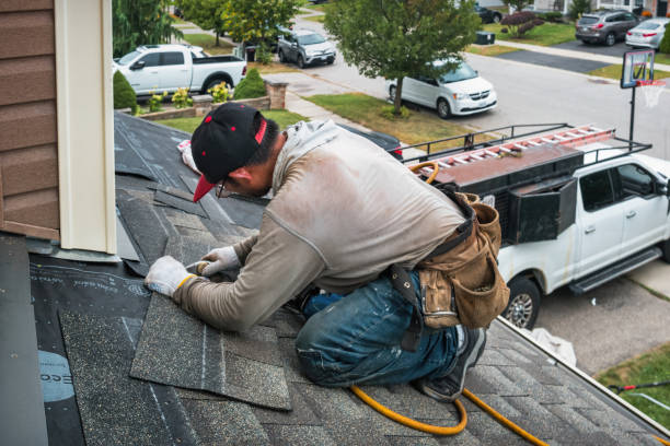 Professional Gutter Repair And Installation technician working in Frenchtown, NJ